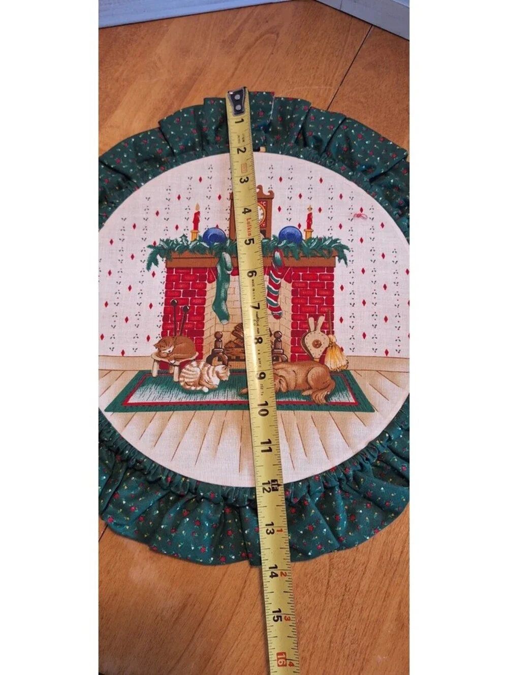 Set Of 2 Vintage Embroidery Hoop Hanging Wall Decoration Christmas Holiday 14